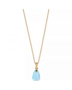 Blue Topaz Briolette 18" Pendant Necklace (4 ct. t.w.) in 14k Gold (Also in Peridot & Citrine)