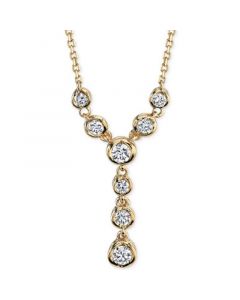 Energy Diamond Lariat Necklace (1/4 ct. t.w.) in 14k White or Yellow Gold