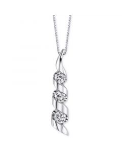 Sirena Diamond Swirled Pendant Necklace (1/2 ct. t.w.) in 14k Yellow or White Gold