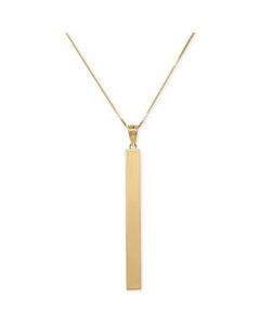 Square Tube Pendant Necklace in 14k Gold