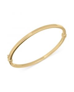 Square Tube Hinge Bangle Bracelet in 14k Gold