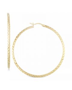 Twisted Hoop Earrings in 14k Gold Over Silver or 14K White Gold Over Silver