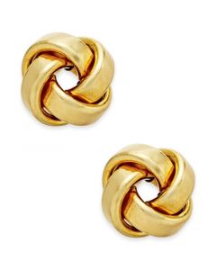 Love Knot Stud Earrings in 14k Gold or White Gold