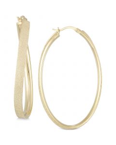 Simone I Smith Satin-Finished Hoop Earrings in 18k Gold over Sterling Silver