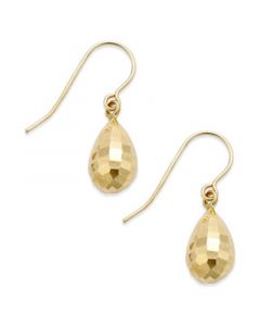 Mirrored Teardrop Earrings in 10k Gold