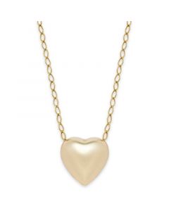 Polished Heart Pendant Necklace in 10k Gold