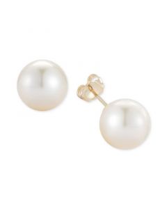 Cultured White South Sea Pearl Stud Earrings (11mm) in 14k Gold