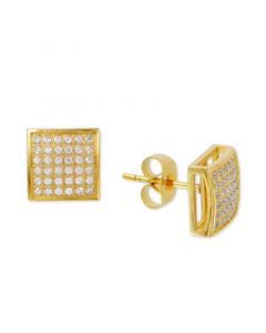 Men's Diamond Stud Earrings (3/8 ct. t.w.) in Yellow IP-Plated Stainless Steel