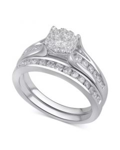 Diamond Bridal Channel Set (1 ct. t.w.) in 14k White, Yellow or Rose Gold