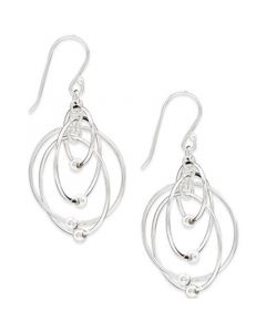 Multi-Circle Bead Drop Earrings in Sterling Silver, Created for Macy's