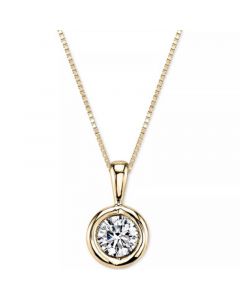 Energy Diamond Pendant Necklace (1/5 ct. t.w.) in 14k Gold, White Gold or Rose  Gold