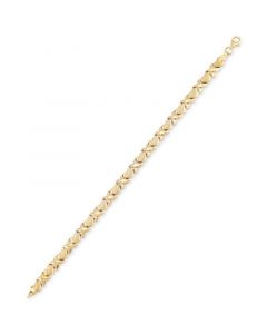 Heart Link Bracelet in 10k Gold