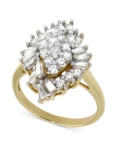 Diamond Cluster Ring (1 ct. t.w.) in 14k Gold, Created for Macy's