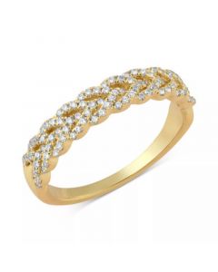 Diamond Braid Band (1/3 ct. t.w.) in 14k Gold, White Gold or Rose Gold