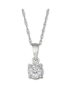 Diamond Drop Pendant (1/5 ct. t.w.) in 10k White Gold