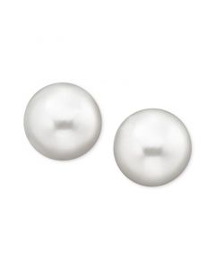 Pearl Earrings, 14k Gold Cultured Freshwater Pearl Stud Earrings (9mm)