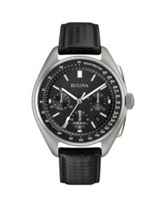 LIMITED EDITION Men's Special Edition Lunar Pilot Chronograph Black Leather Strap & Nylon Strap Watch 45mm 96B251