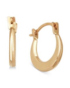 Children's Small Round Hoop Earrings in 14k Gold