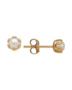 Children's Cultured Freshwater Pearl (3-1/2mm) Small Stud Earrings in 14k Gold