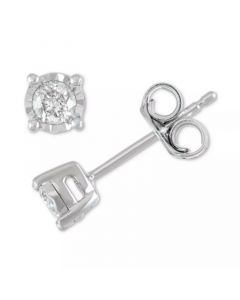 Diamond Stud Earrings (1/5 ct. t.w.) in Sterling Silver, 14K Gold or Rose Gold over Sterling Silver