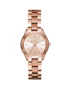 Women's Slim Runway Rose Gold-Tone Stainless Steel Bracelet Watch 33mm