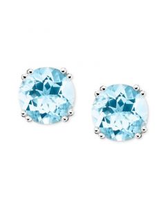 14k White Gold Aquamarine Stud Earrings (3 ct. t.w.)