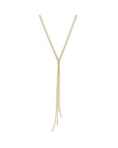 Tassel Lariat Long Necklace in 14k Gold-Plated Sterling Silver