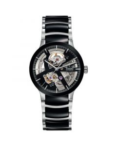 Men's Swiss Automatic Centrix Open Heart Two-Tone Stainless Steel & High Tech Ceramic Bracelet Watch 38mm R30178152