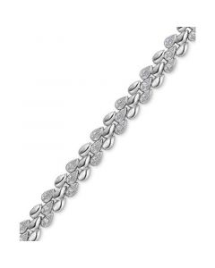 Diamond Link Bracelet (1/4 ct. t.w.) in Sterling Silver