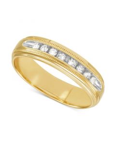 Men's Diamond Wedding Band (1/5 ct. t.w.) in 14k Gold