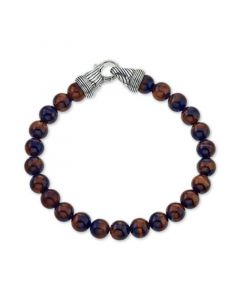 Red Tiger's Eye (8mm) Beaded Bracelet in Sterling Silver, Created for Macy's