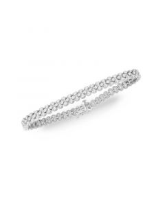 Diamond Three-Row Bracelet (4 ct. t.w.) in 14k White or Yellow Gold