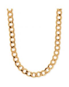 22" Curb Link Chain Necklace (7mm) in 10k Gold