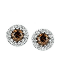 Chocolatier Diamond Stud Earrings (1 ct. t.w.) in 14k White Gold