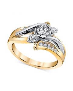 Diamond Engagement Ring (5/8 ct. t.w.) in 14k Gold and White Gold