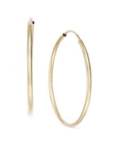 Polished Endless Hoop Earrings in 10k Gold