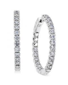 Diamond In-and-Out Hoop Earrings (3 ct. t.w.) in 14k White Gold