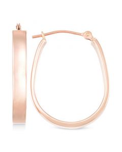 Polished Pear-Shape Hoop Earrings in 10k Rose Gold