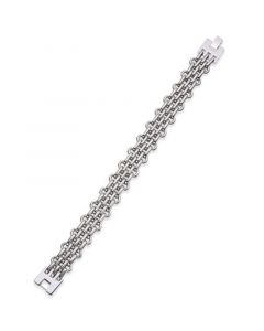 Men's Mesh Link Chain Bracelet in Stainless Steel