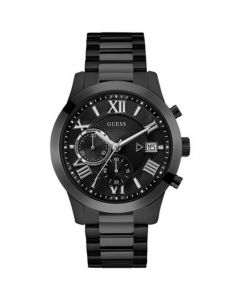 Men's Chronograph Black Stainless Steel Bracelet Watch 45mm U0668G5