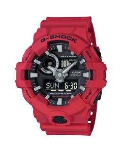 Men's Analog-Digital Red Resin Strap Watch 53x58mm GA700-4A