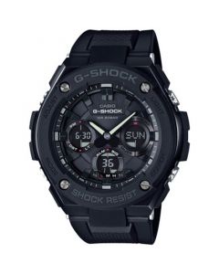 Men's Analog-Digital Black IP with Black Resin Strap G-Steel Watch 51x53mm GSTS100G-1B