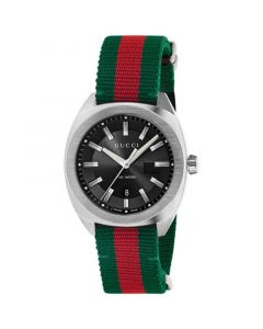 Men's GG2570 Swiss Green-Red-Green Web Nylon Strap Watch 41mm YA142305