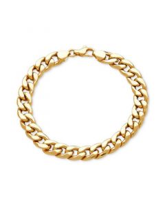 Men's Heavy Curb Link Bracelet (11.8mm) in 10k Gold