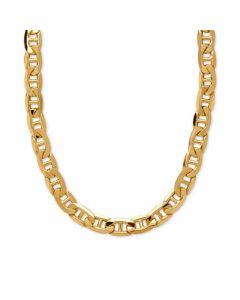 22" Beveled Marine Link Chain Necklace (7-1/5mm) in 10k Gold