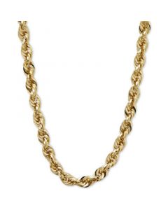 24" Glitter Rope Necklace (5-1/2mm) in 14k Gold