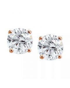 Cubic Zirconia Sterling Silver Stud Earrings, Created for Macy's