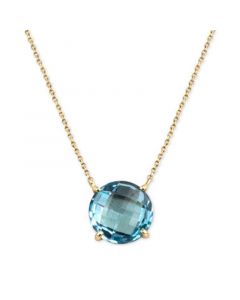 Blue Topaz Pendant Necklace (8 ct. t.w.) in 14k Gold