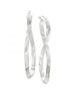 Polished Infinity Drop Earrings in Sterling Silver