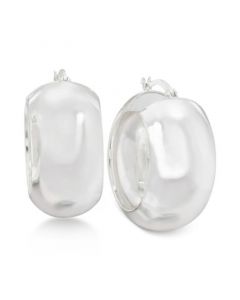 High-Polished Huggy Hoop Earrings in Sterling Silver